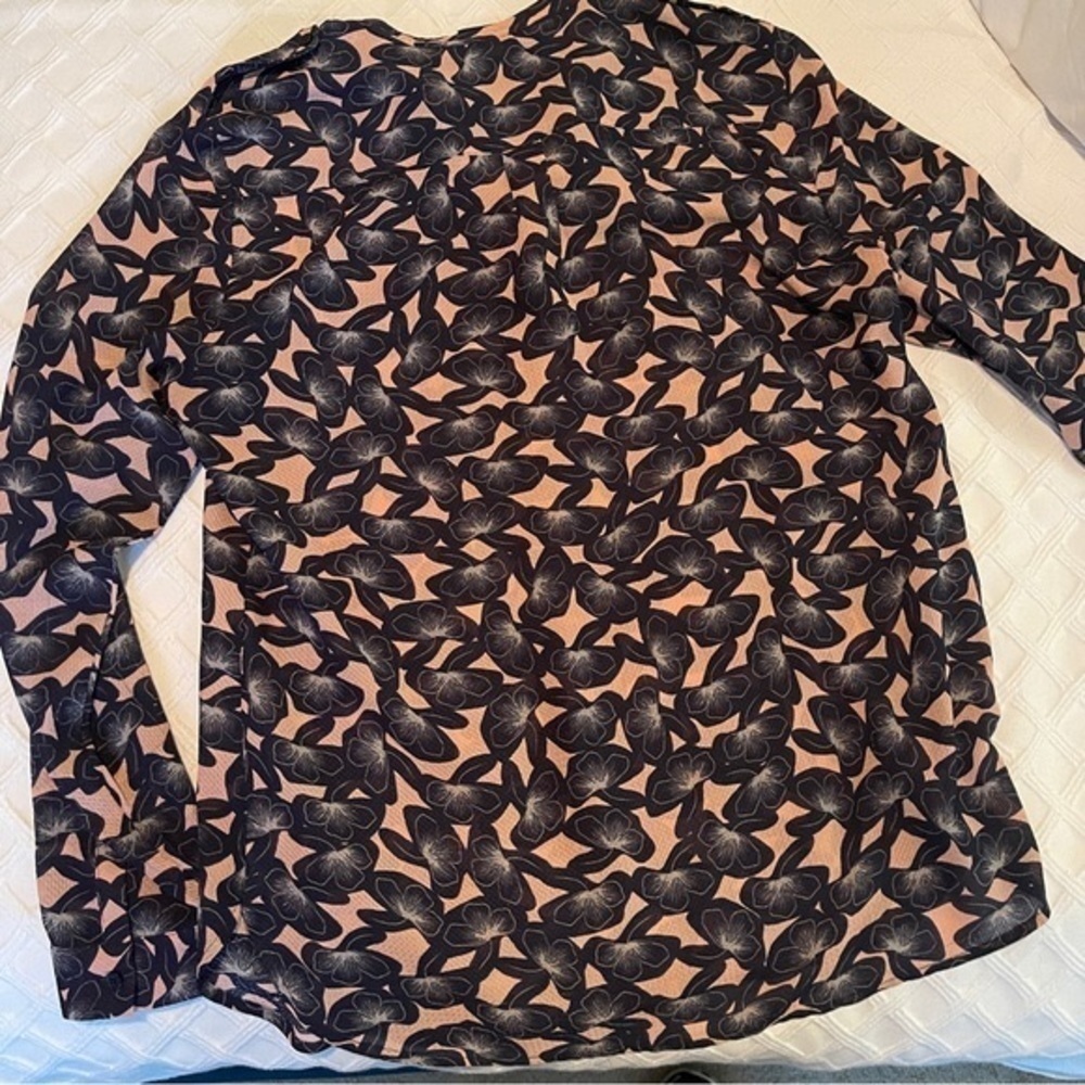 𝅺ARMANI Exchange Modern Floral Long Sleeve Blouse - Size Large